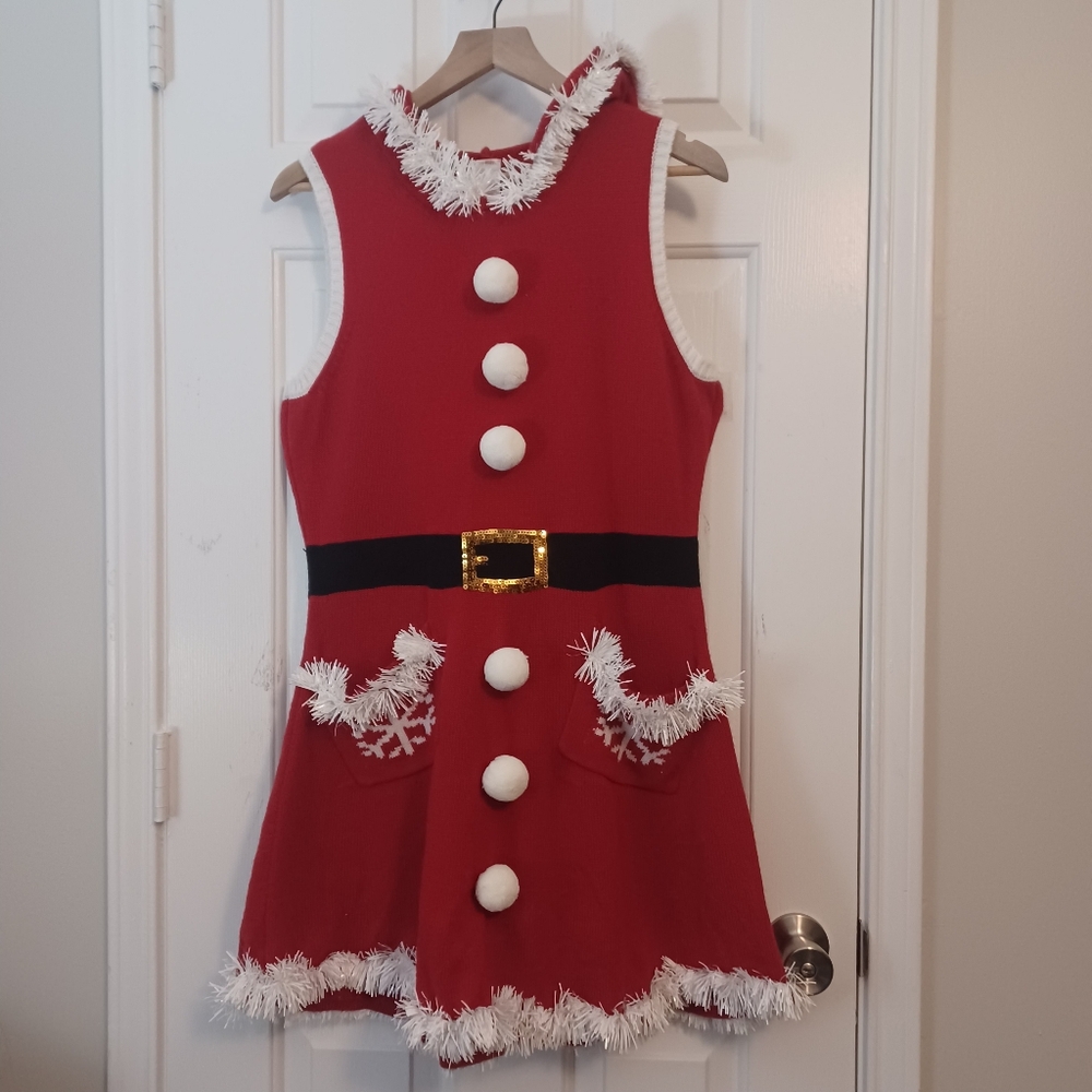 NOBO Festive Red and White Mini Dress Women’s Medium